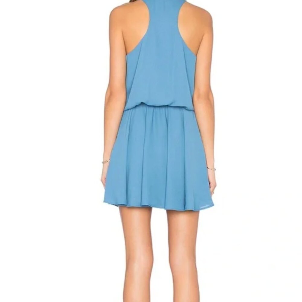 Krisa Worn Once Blue Belted Mini Dress Size Small S - Picture 7 of 7